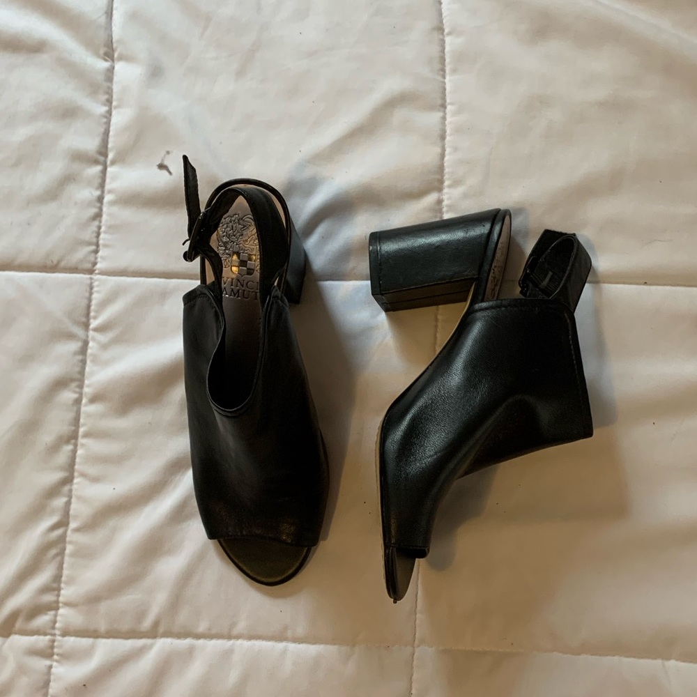 two pairs of brown and black size 6.5 wedges/will sell separately